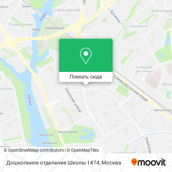 Карта Дошкольное отделение Школы 1474