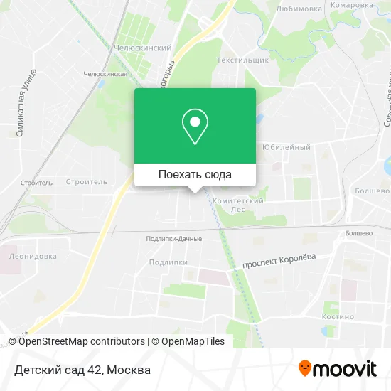 Карта Детский сад 42