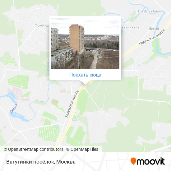 Карта Ватутинки посёлок