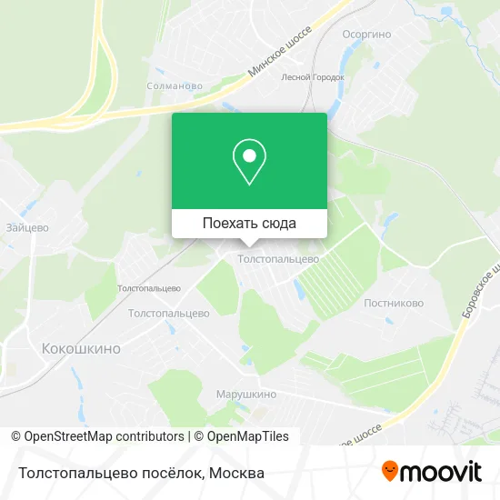 Карта Толстопальцево посёлок