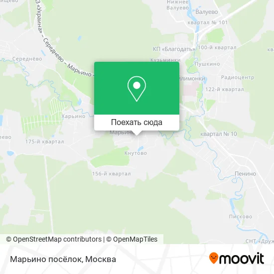 Карта Марьино посёлок
