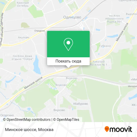 Карта Минское шоссе