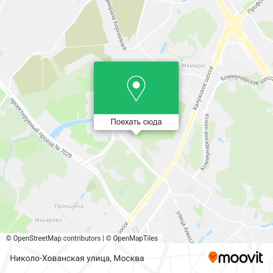 Карта Николо-Хованская улица