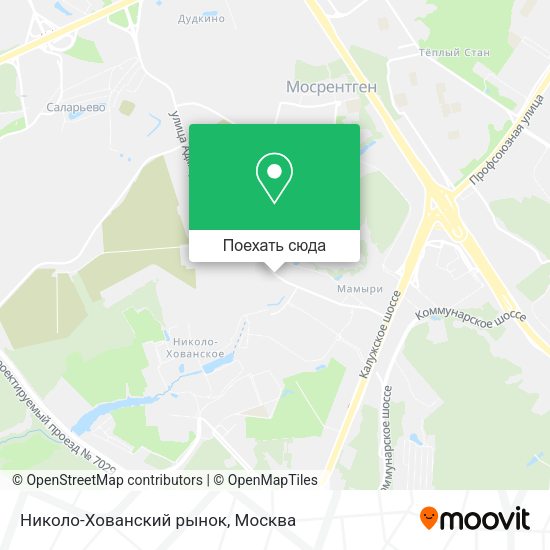 Карта Николо-Хованский рынок