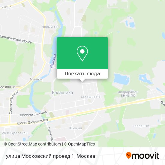 Карта улица Московский проезд 1