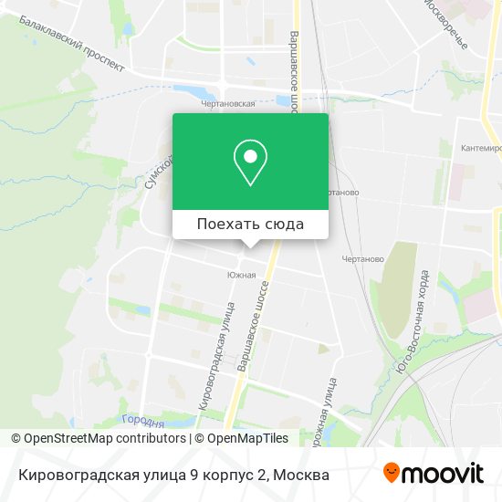 Карта Кировоградская улица 9 корпус 2