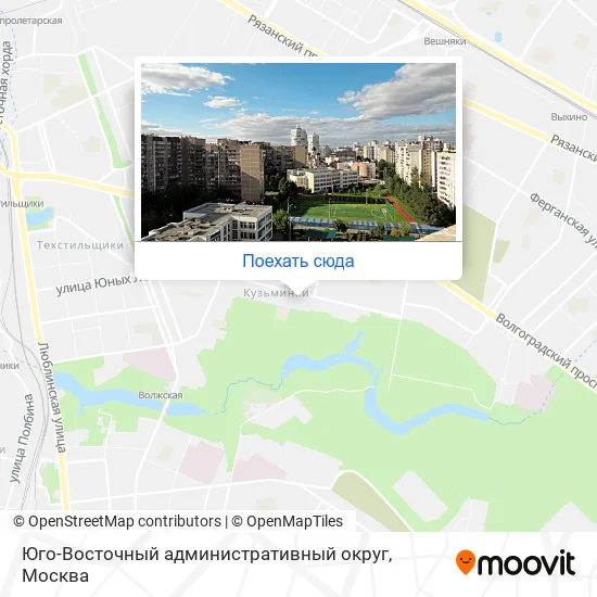 Карта Юго-Восточный административный округ