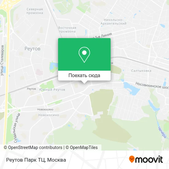 Карта Реутов Парк ТЦ