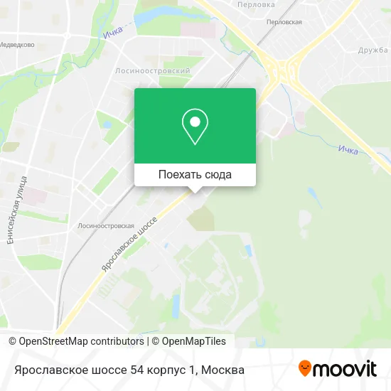 Карта Ярославское шоссе 54 корпус 1