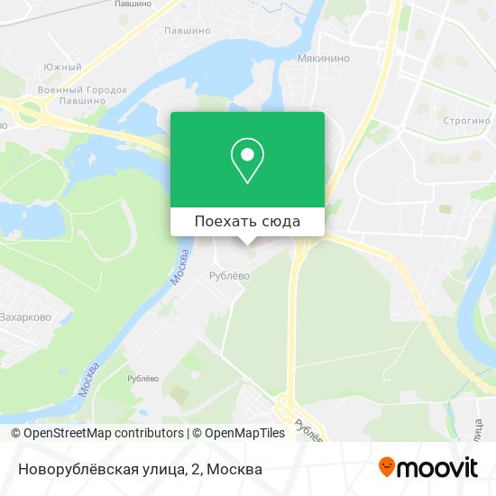 Карта Новорублёвская улица, 2