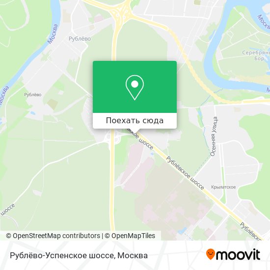Карта Рублёво-Успенское шоссе