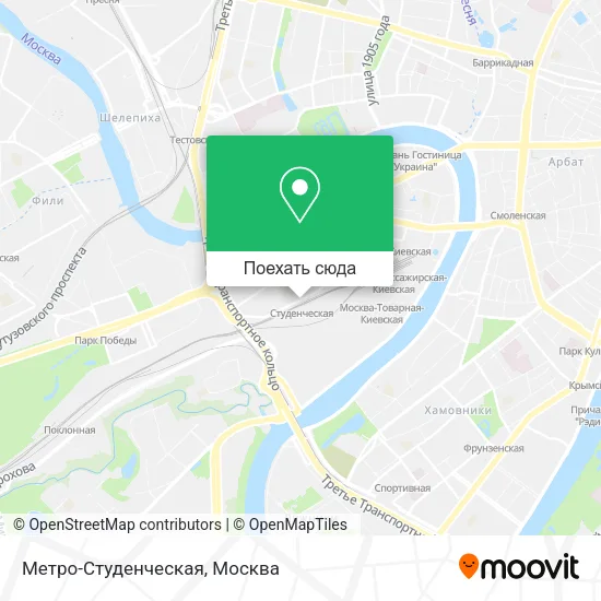 Карта Метро-Студенческая