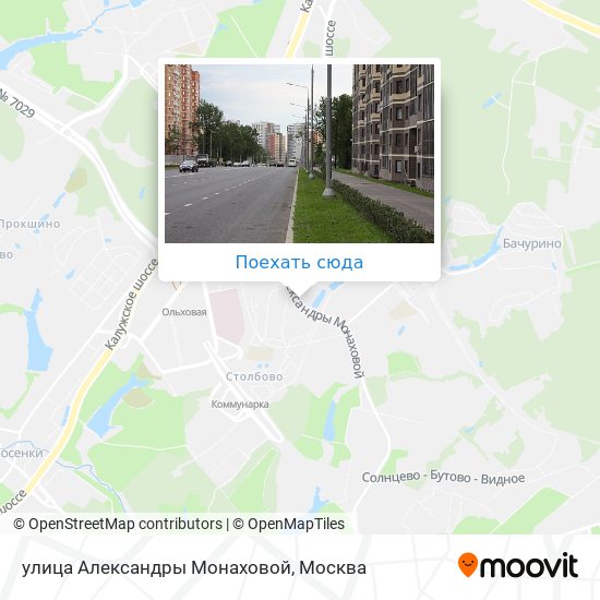 Карта улица Александры Монаховой