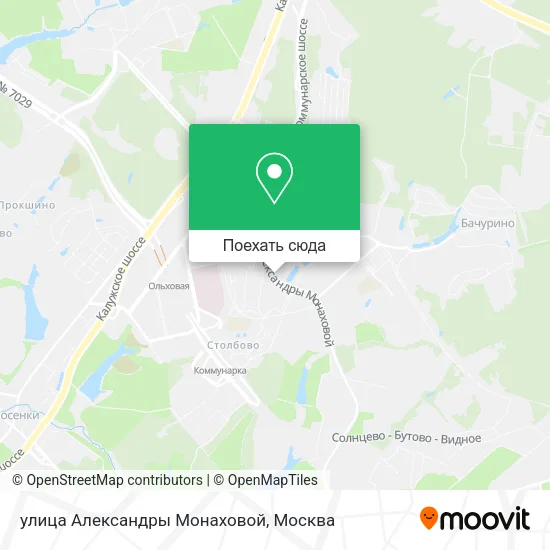 Карта улица Александры Монаховой