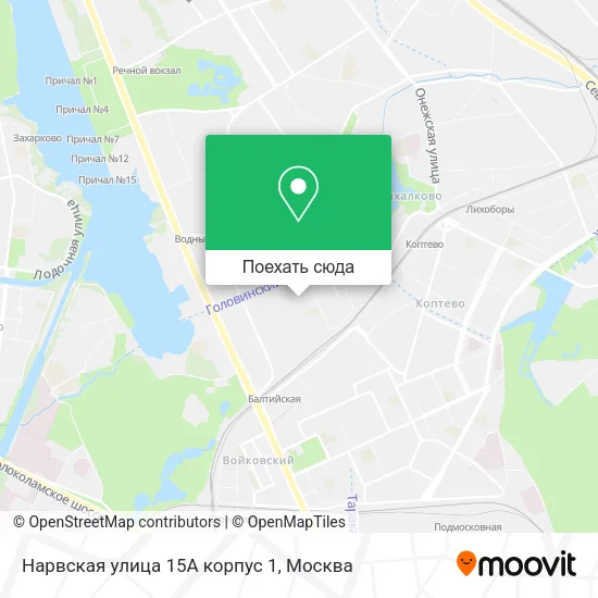 Карта Нарвская улица 15А корпус 1