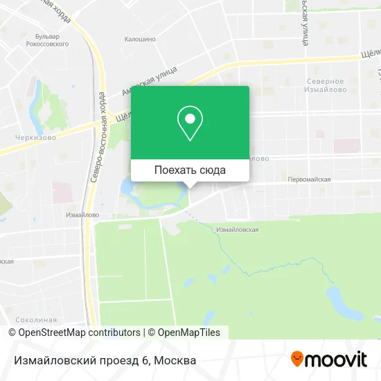 Карта Измайловский проезд 6