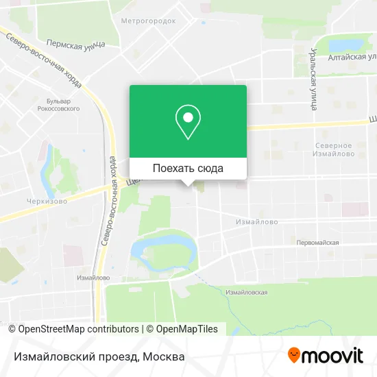 Карта Измайловский проезд