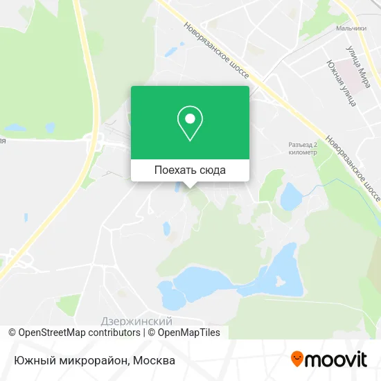 Карта Южный микрорайон