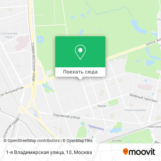 Карта 1-я Владимирская улица, 10