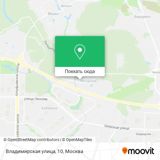 Карта Владимирская улица, 10