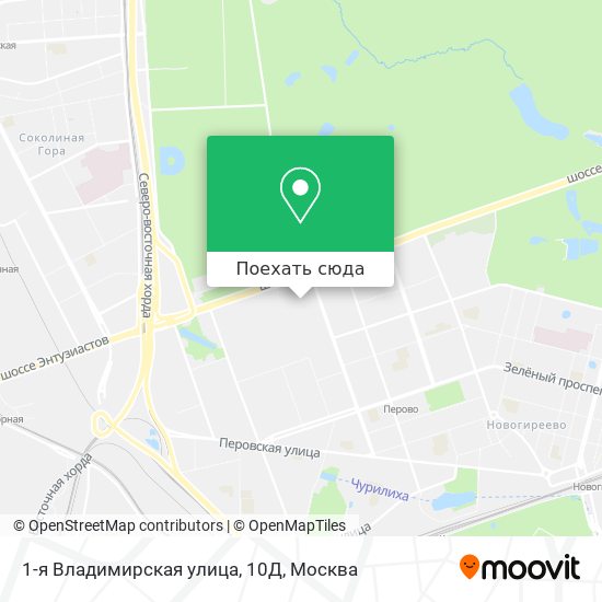 Карта 1-я Владимирская улица, 10Д