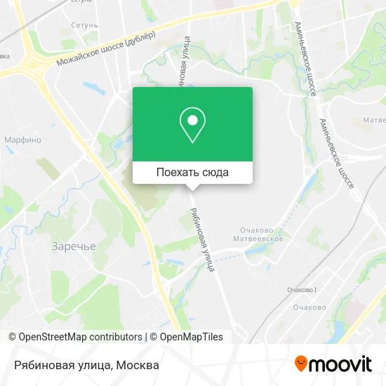 Карта Рябиновая улица