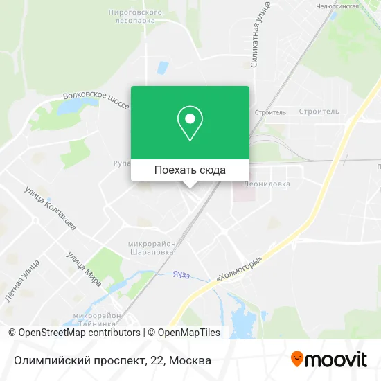 Карта Олимпийский проспект, 22