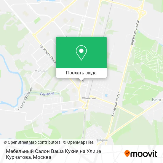 Карта Мебельный Салон Ваша Кухня на Улице Курчатова
