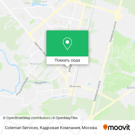Карта Coleman Services, Кадровая Компания