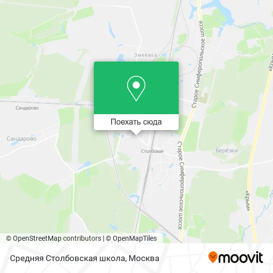 Карта Средняя Столбовская школа