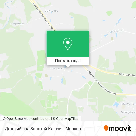 Карта Детский сад Золотой Ключик