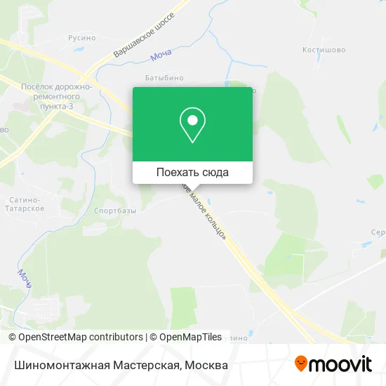 Карта Шиномонтажная Мастерская