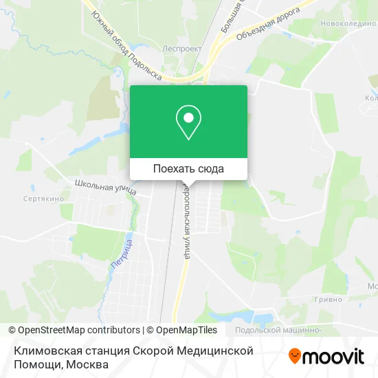 Карта Климовская станция Скорой Медицинской Помощи