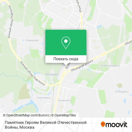 Карта Памятник Героям Великой Отечественной Войны