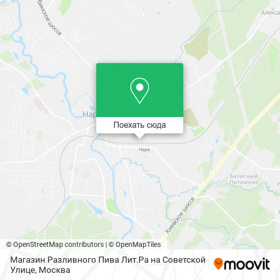 Карта Магазин Разливного Пива Лит.Ра на Советской Улице