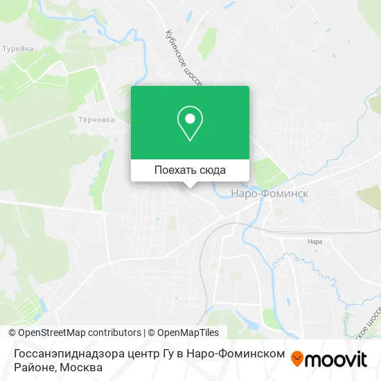 Карта Госсанэпиднадзора центр Гу в Наро-Фоминском Районе