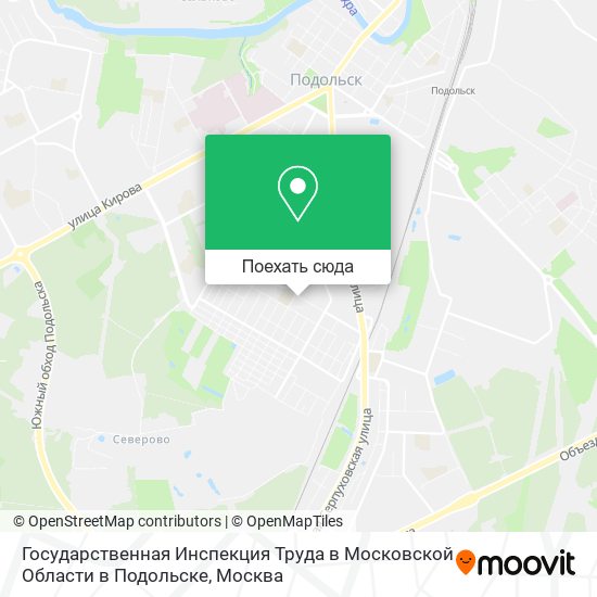 Карта Государственная Инспекция Труда в Московской Области в Подольске