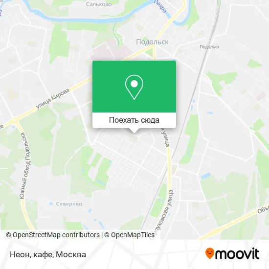 Карта Неон, кафе