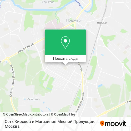 Карта Сеть Киосков и Магазинов Мясной Продукции