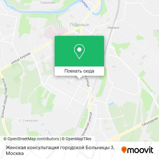 Карта Женская консультация городской Больницы 3