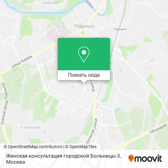Карта Женская консультация городской Больницы 3