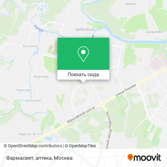 Карта Фармасвет, аптека