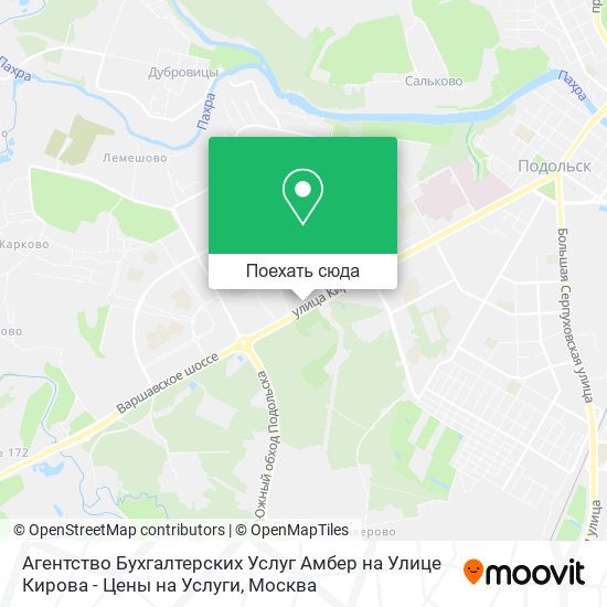 Карта Агентство Бухгалтерских Услуг Амбер на Улице Кирова - Цены на Услуги