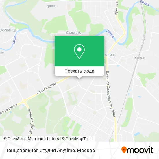 Карта Танцевальная Студия Anytime