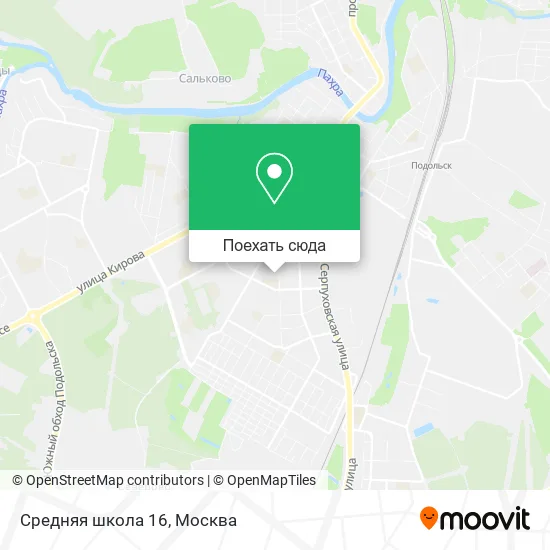 Карта Средняя школа 16