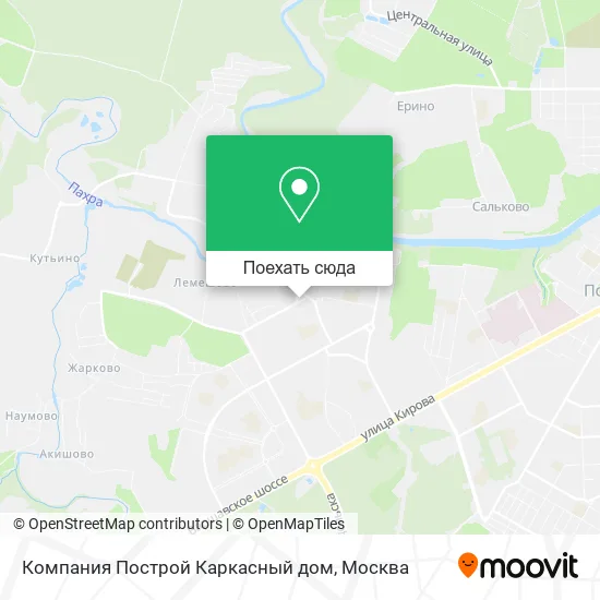 Карта Компания Построй Каркасный дом