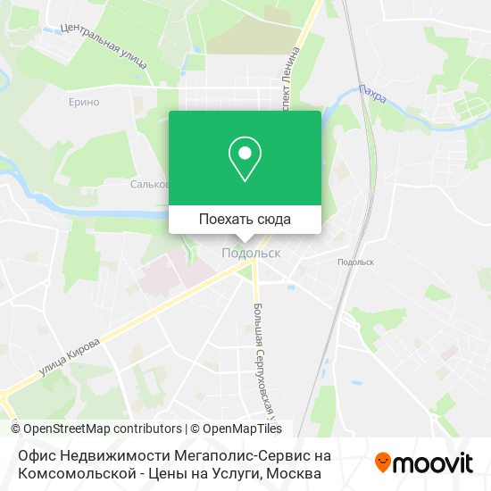 Карта Офис Недвижимости Мегаполис-Сервис на Комсомольской - Цены на Услуги