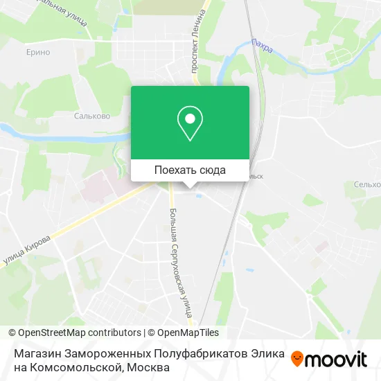 Карта Магазин Замороженных Полуфабрикатов Элика на Комсомольской