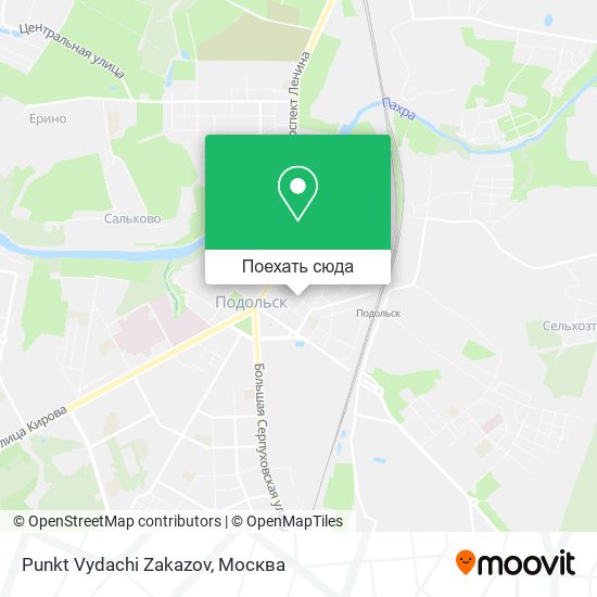 Карта Punkt Vydachi Zakazov