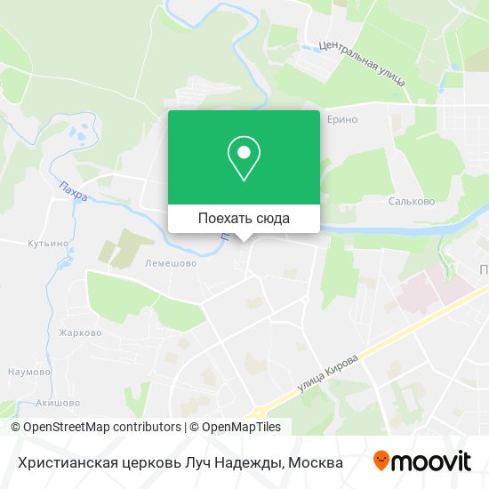 Карта Христианская церковь Луч Надежды
